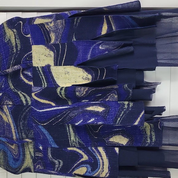 Y2K Giochi Diluce Abstract Blue and Cream Women's wool Skirt. Size 1 (US small) - Picture 6 of 10